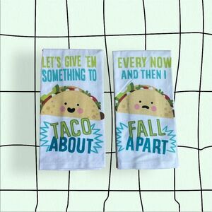 Two Taco Kitchen Towels New